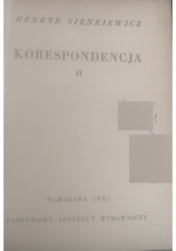 Korespondencja II