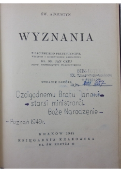 Wyznania, 1949 r.