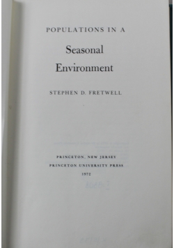 Populations in a seasonal Environment
