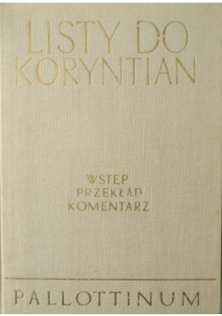 Listy do Koryntian Wstęp przekład komentarz