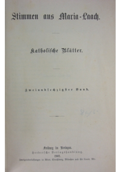 Stimmen aus maria-Laach, 1902r.