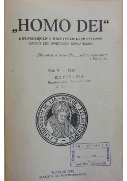 Homo Dei, 1936 r.
