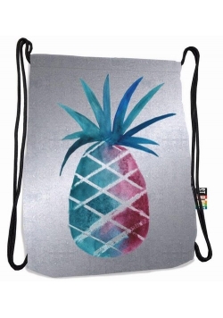 Plecak na sznurkach SO11 Silver Ananas