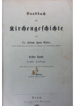 Handbuch der Rirchengeschichte, 1862r.