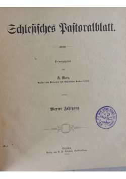 Schlesisches Pastoralblatt, 1883 r.