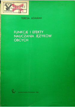 Funkcje i efekty nauczania języków obcych