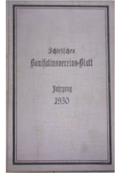Schlesliches Bonifatiusvereins Blatt, 1930r.